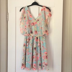 Candies Dress Bat Sleeves Elastic Waist, M